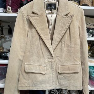 Adler Tan / Beige Leather Jacket. Size Large. NWT.